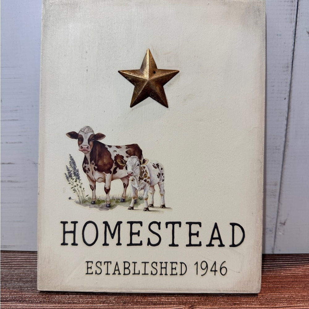 Rustic Homestead Cow Farmhouse Wall Decor
